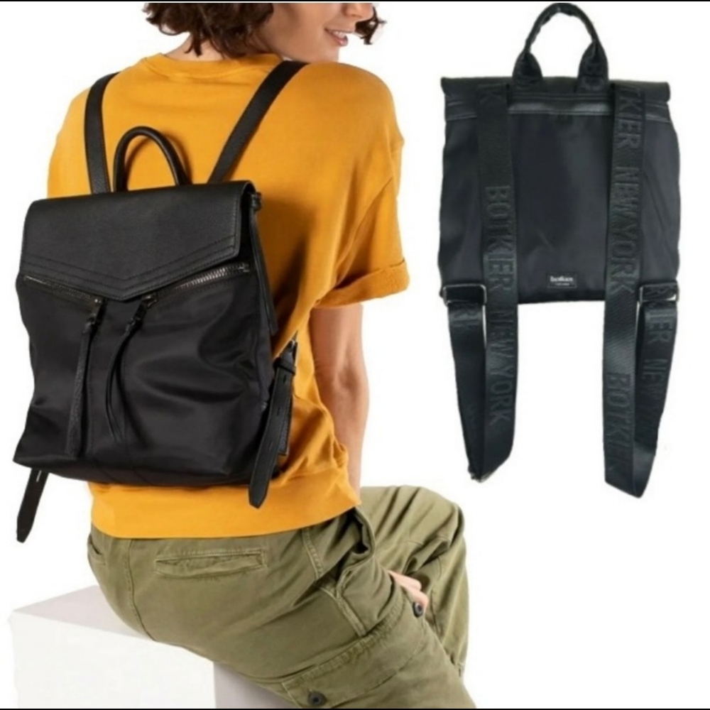 New Botkier New York Backpack Black Vegan Leather - Picture 3 of 16